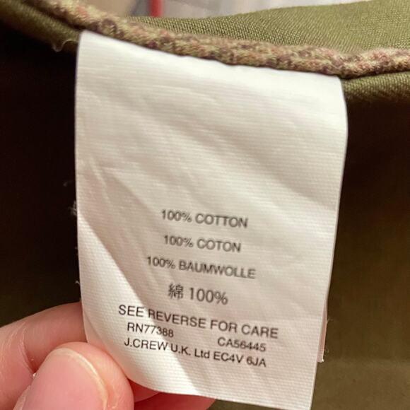 J.Crew Women’s Green Downtown Waxed Canvas Field Jacket Casual Size Small - Picture 8 of 11